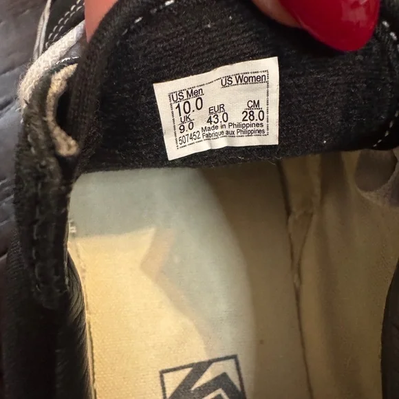 Vans black and white old skool classic skate shoes sneakers size 10 - Picture 6 of 10